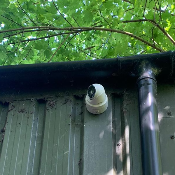 cctv installed on a security container